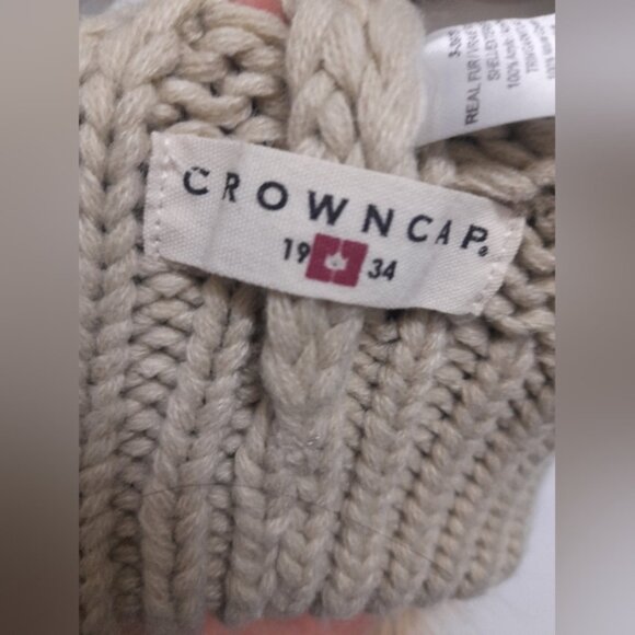 CrownCap - Winter Beanie/Toque/Hat - O/S- Dark Cream - Picture 4 of 6